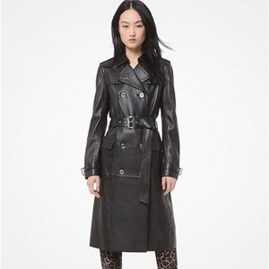Michael Kors Leather Trench Coat Size XXS